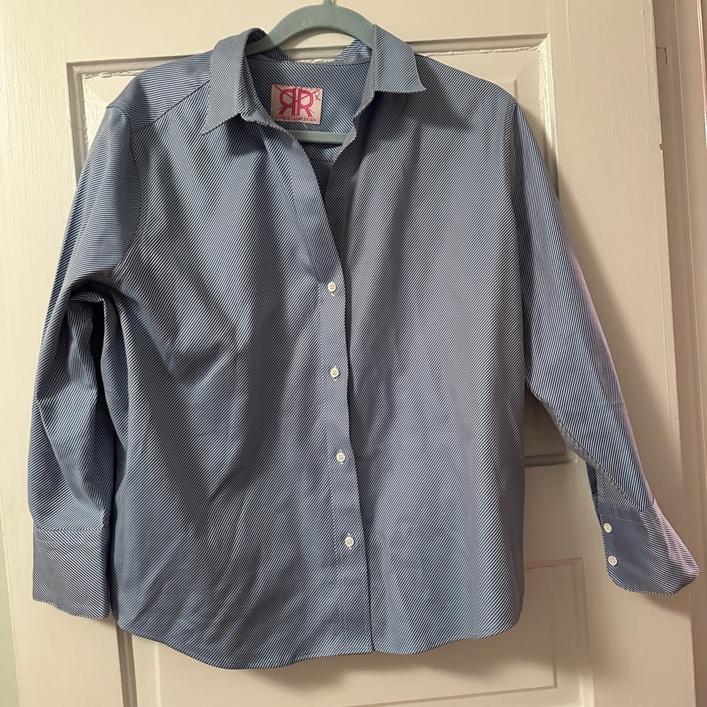 Double R by Ravi Ratan Custom Blue Oxford